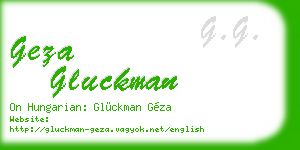geza gluckman business card